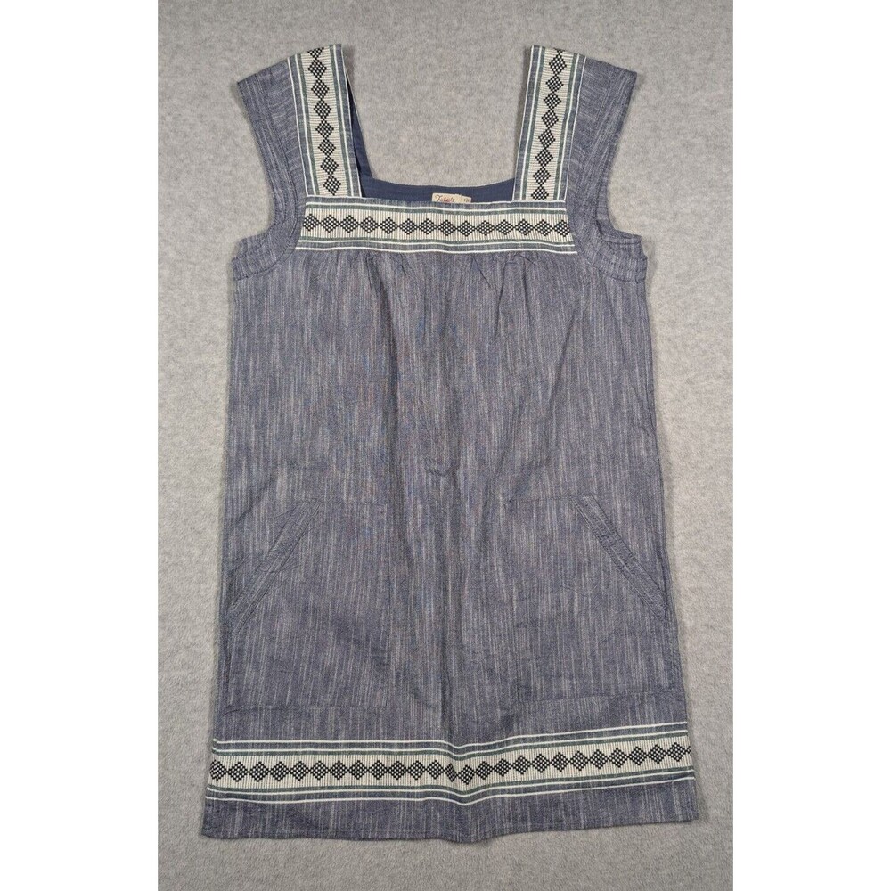 Faherty Women Dress Small Hailee‎ Organic Cotton Jacquard Tunic Embroidered